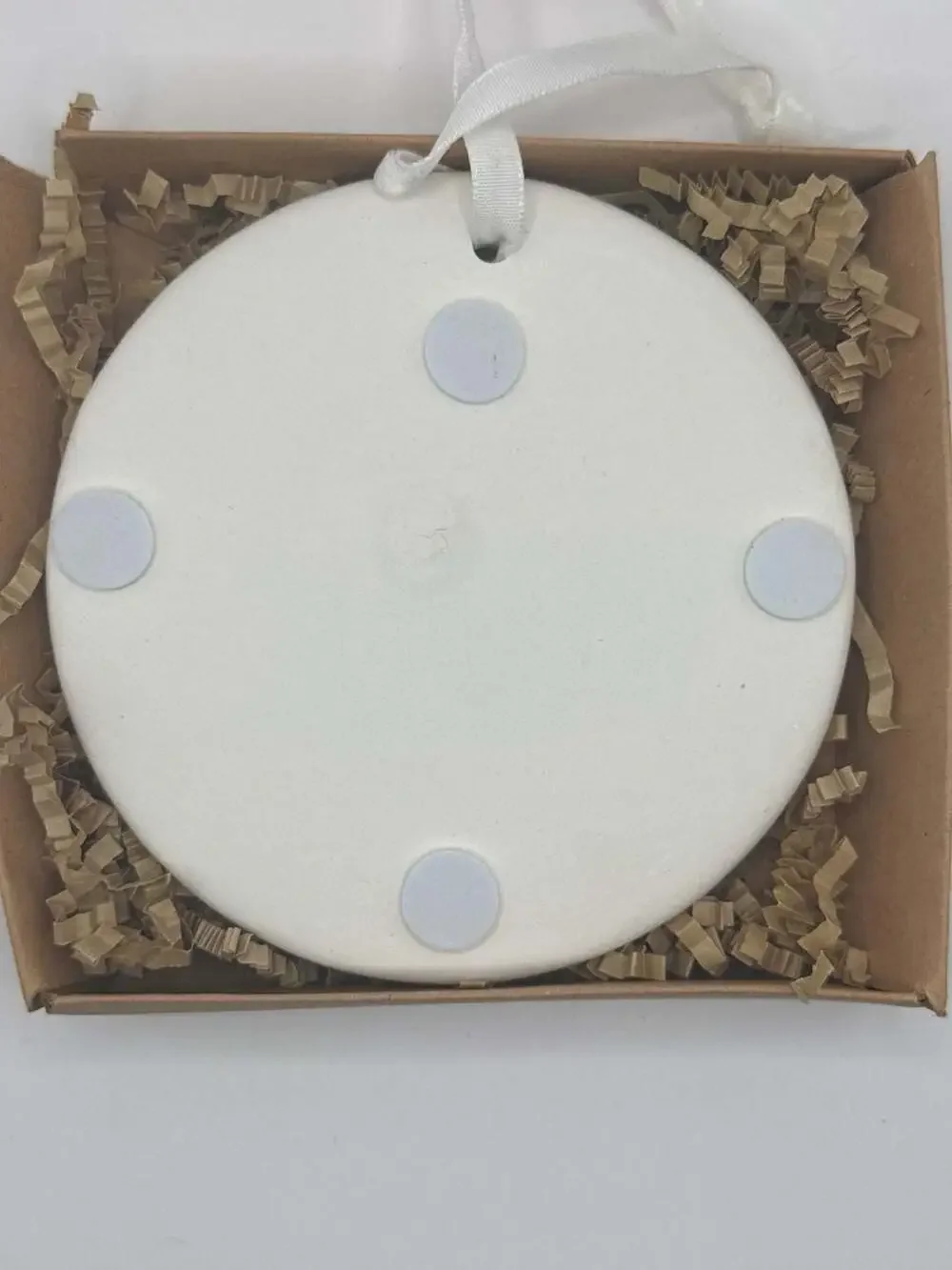 Glory Nativity Manger Ceramic Disc Christmas Ornament